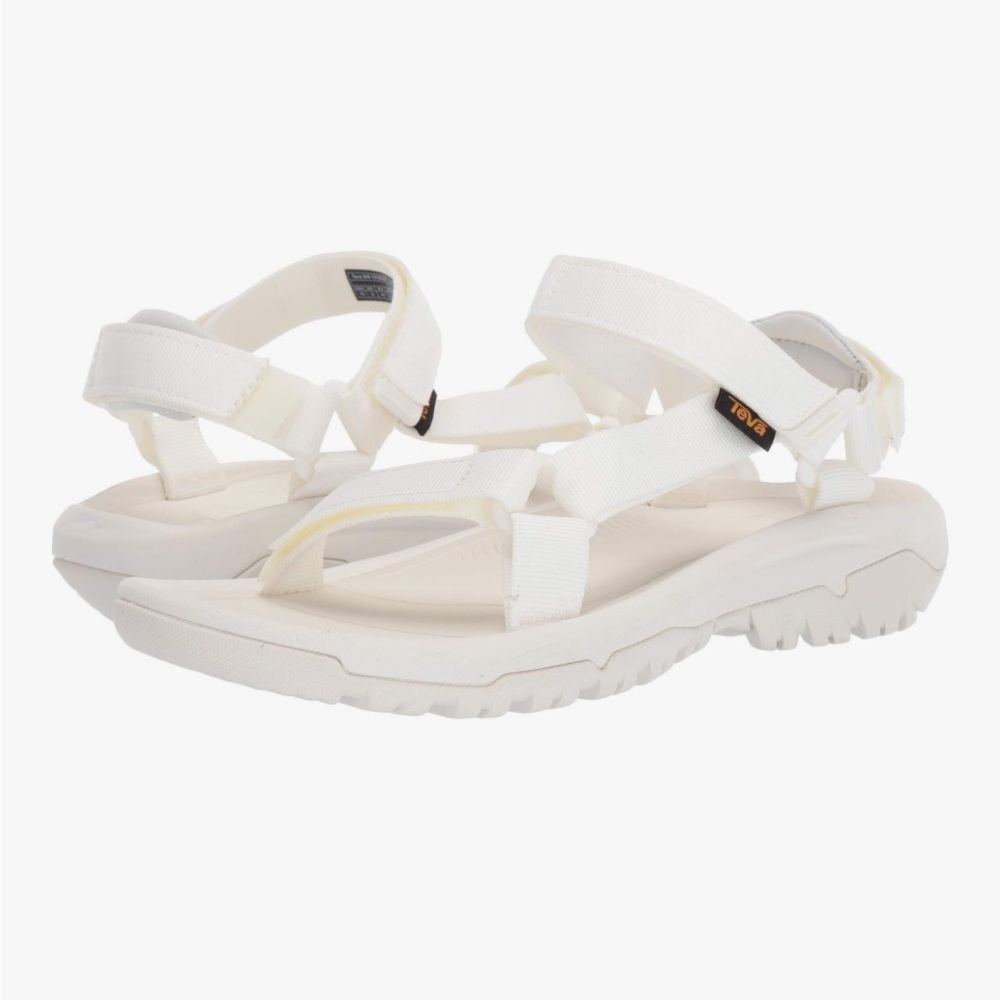 NWT Teva White Sandals with Perforated Design and Heel Strap